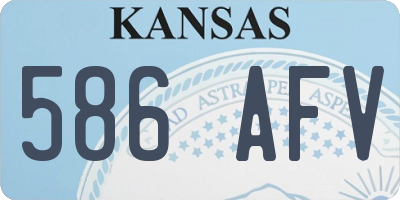 KS license plate 586AFV