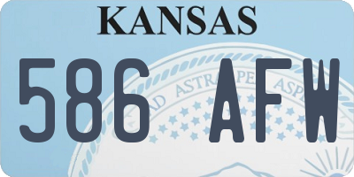 KS license plate 586AFW