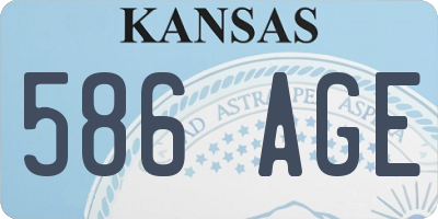 KS license plate 586AGE
