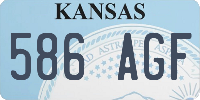 KS license plate 586AGF