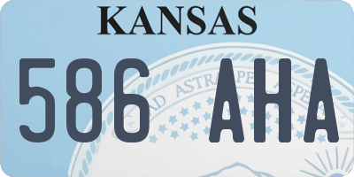 KS license plate 586AHA