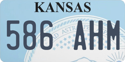 KS license plate 586AHM