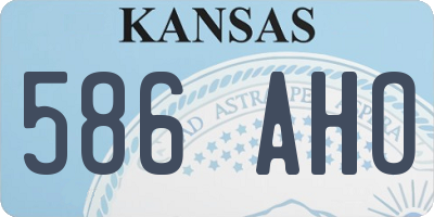 KS license plate 586AHO