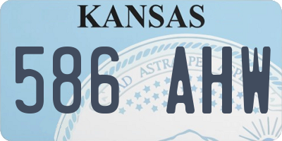 KS license plate 586AHW