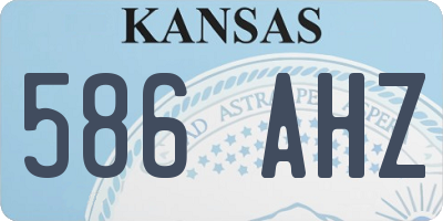 KS license plate 586AHZ