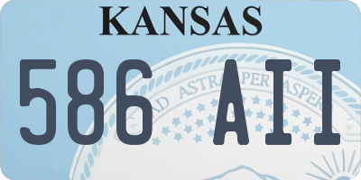 KS license plate 586AII