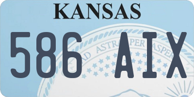 KS license plate 586AIX