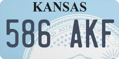 KS license plate 586AKF