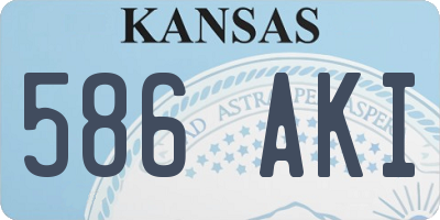 KS license plate 586AKI