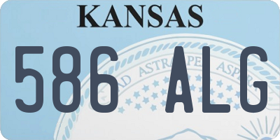 KS license plate 586ALG
