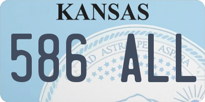 KS license plate 586ALL