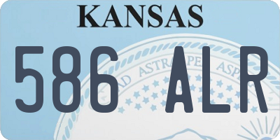 KS license plate 586ALR