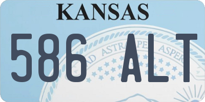 KS license plate 586ALT