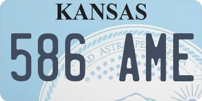 KS license plate 586AME