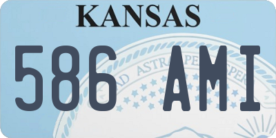 KS license plate 586AMI