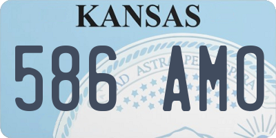 KS license plate 586AMO