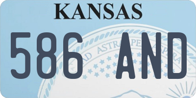 KS license plate 586AND