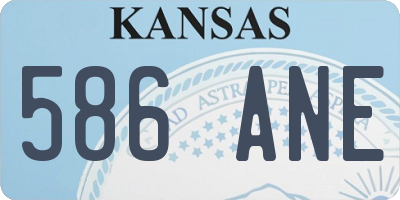 KS license plate 586ANE