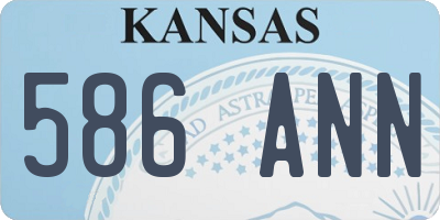 KS license plate 586ANN
