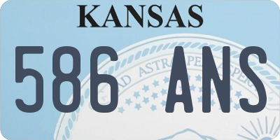 KS license plate 586ANS