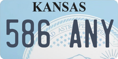 KS license plate 586ANY