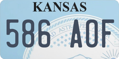 KS license plate 586AOF