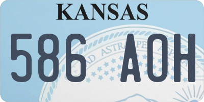 KS license plate 586AOH