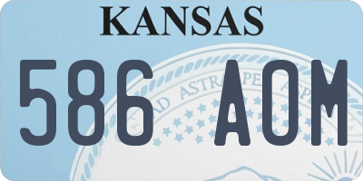 KS license plate 586AOM