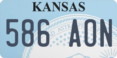 KS license plate 586AON