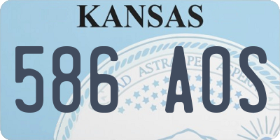 KS license plate 586AOS