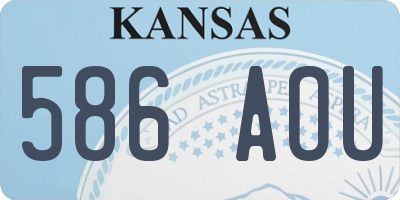 KS license plate 586AOU