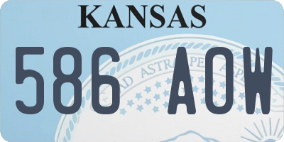 KS license plate 586AOW