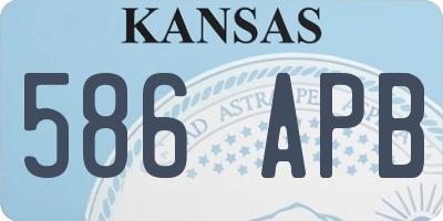 KS license plate 586APB
