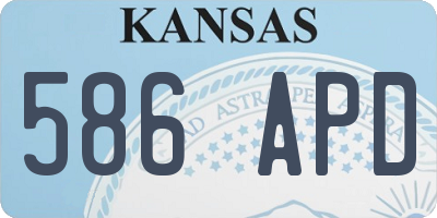 KS license plate 586APD
