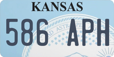 KS license plate 586APH