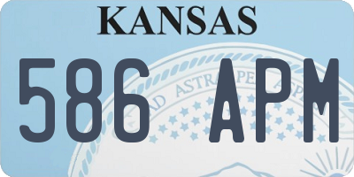 KS license plate 586APM