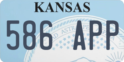 KS license plate 586APP