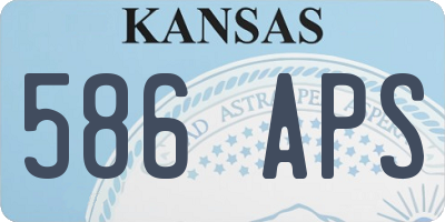 KS license plate 586APS