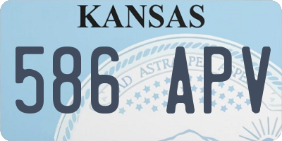 KS license plate 586APV