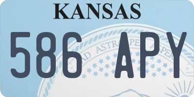 KS license plate 586APY