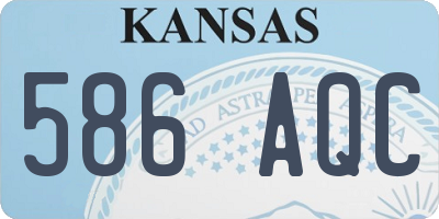 KS license plate 586AQC