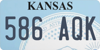 KS license plate 586AQK