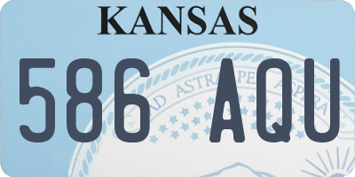 KS license plate 586AQU