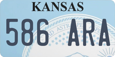 KS license plate 586ARA