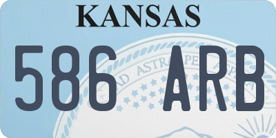KS license plate 586ARB