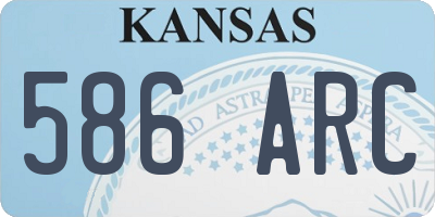 KS license plate 586ARC
