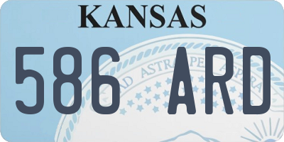 KS license plate 586ARD