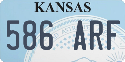KS license plate 586ARF