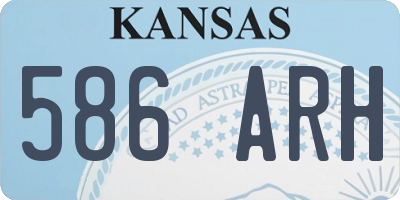KS license plate 586ARH