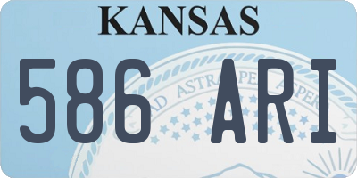 KS license plate 586ARI